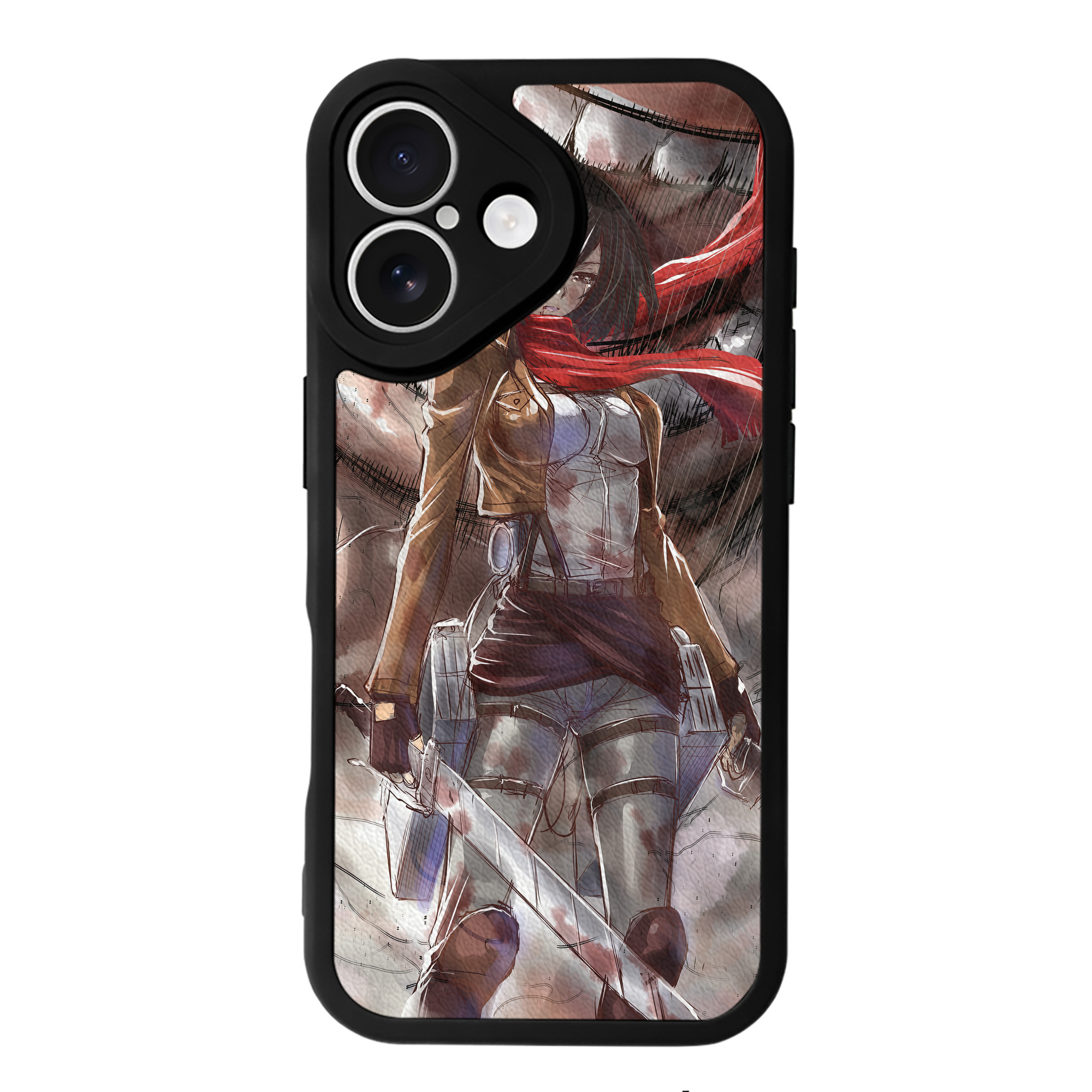 （画像用） 進撃の巨人 Attack on Titan 【iPhone 16シリーズ対応】シリコンスマホケース（レザー調） 材質：シリコン